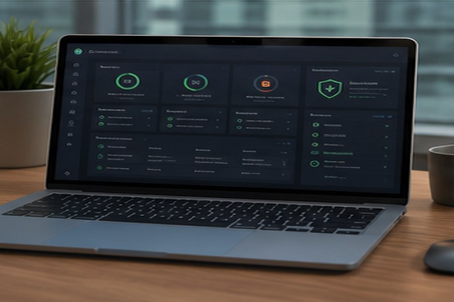 Website maintenance dashboard with backups and security scans.